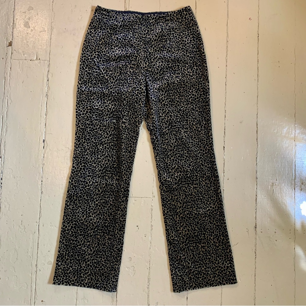 Vintage Joseph Ribkoff Velvet Leopard Print Pants